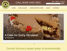 Tablet Screenshot of countrycakes.com.au